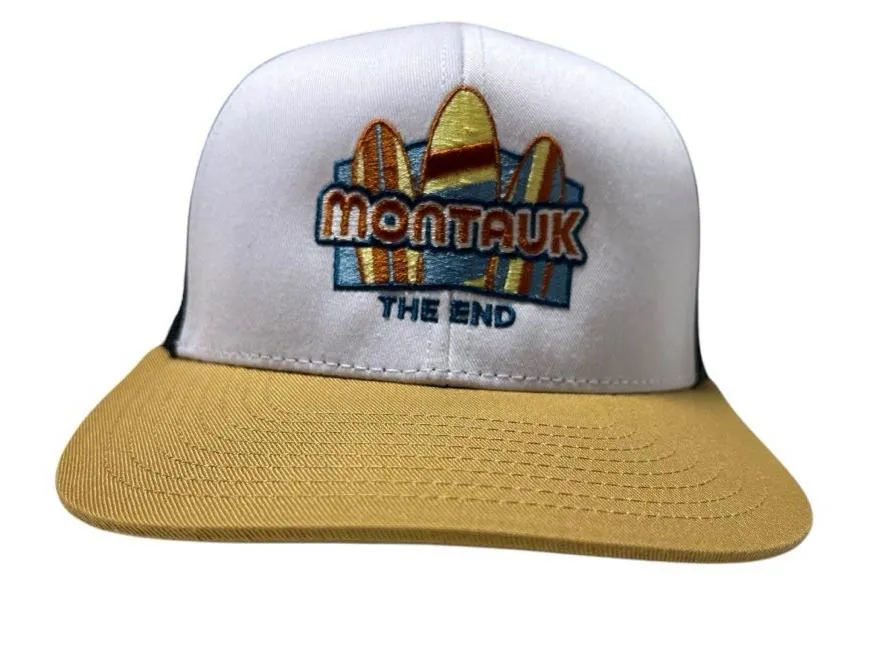 Adult Unisex Embroidered Montauk The End Surf Boards Adjustable Hat