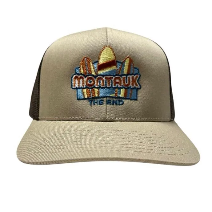 Adult Unisex Embroidered Montauk The End Surf Boards Adjustable Hat