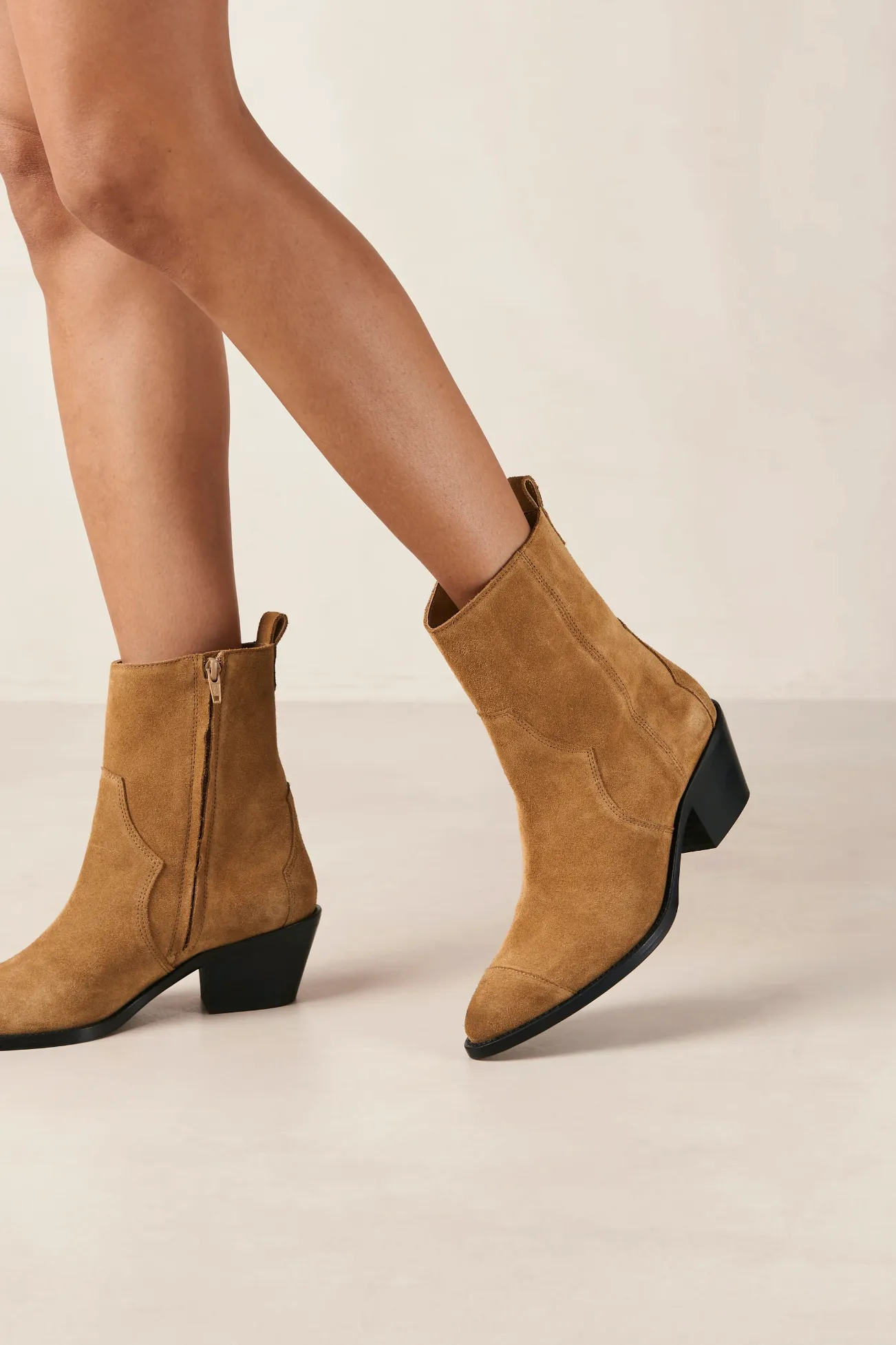 Austin Suede Tan Leather Ankle Boots