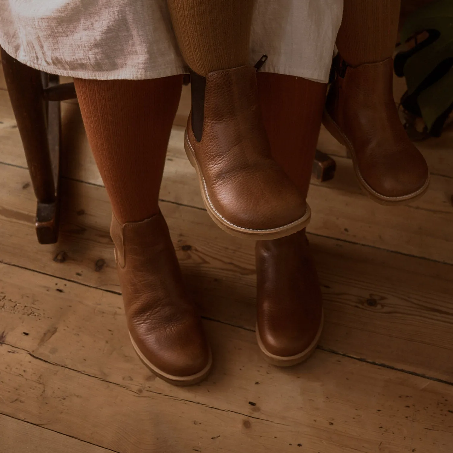 Baby & Kids Weaver Knee High Socks - Wool - Ochre