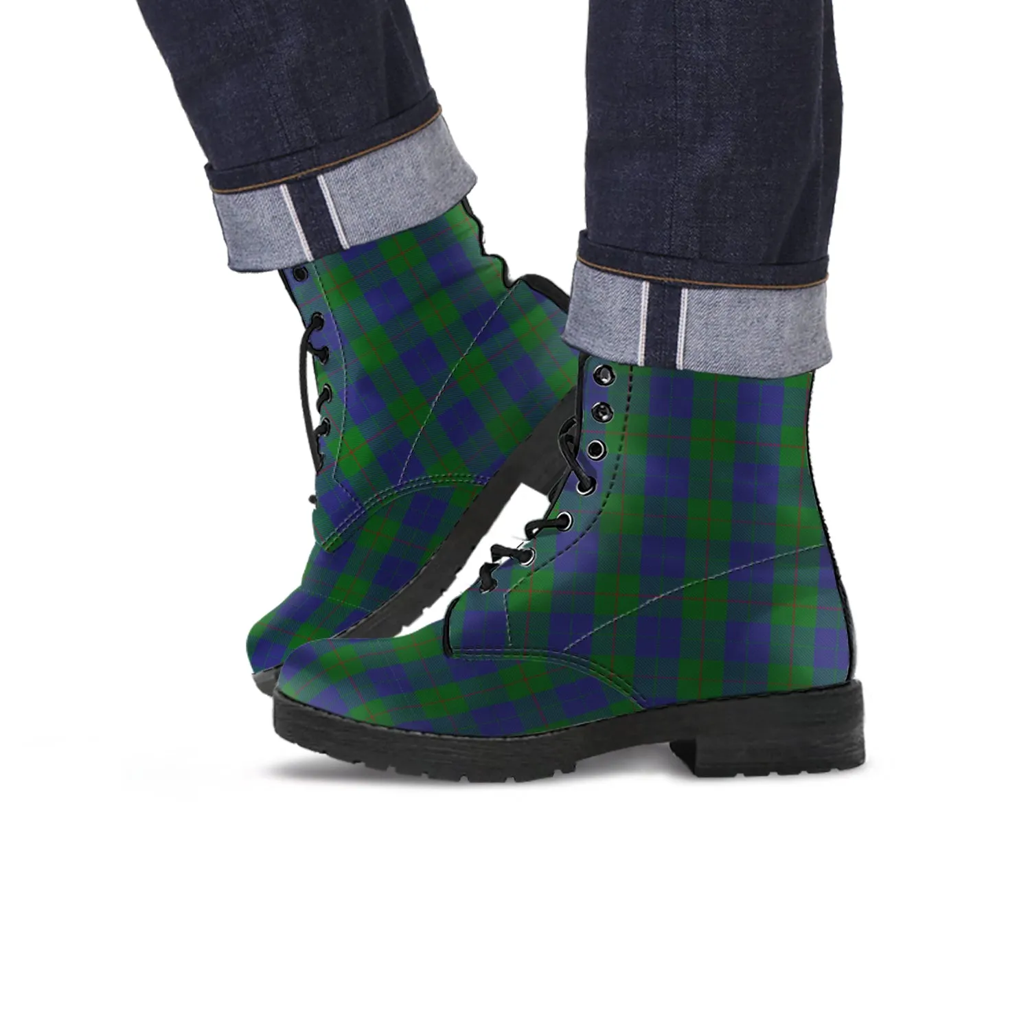 Barclay Tartan Leather Boots