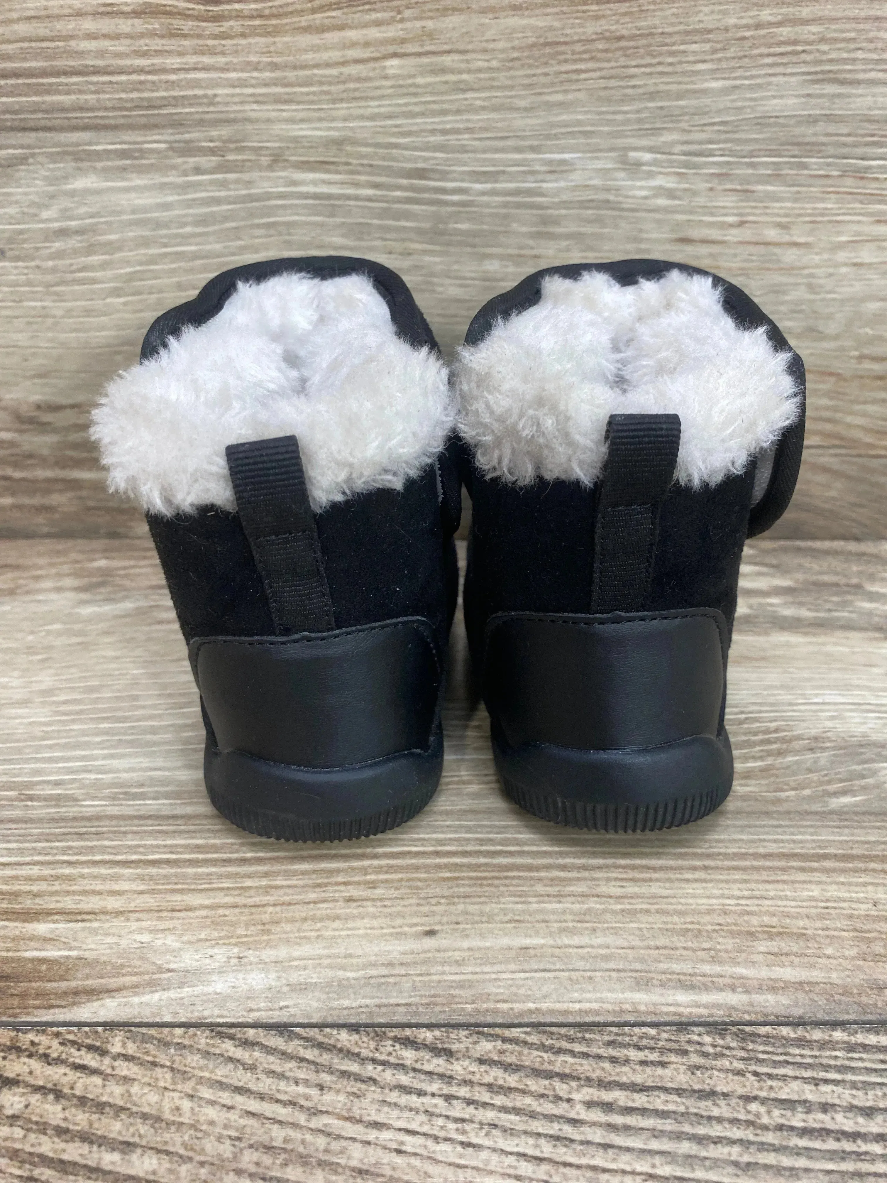 BMCiTYBM Winter Fur Lined Baby Snow Boots Black Sz 7c