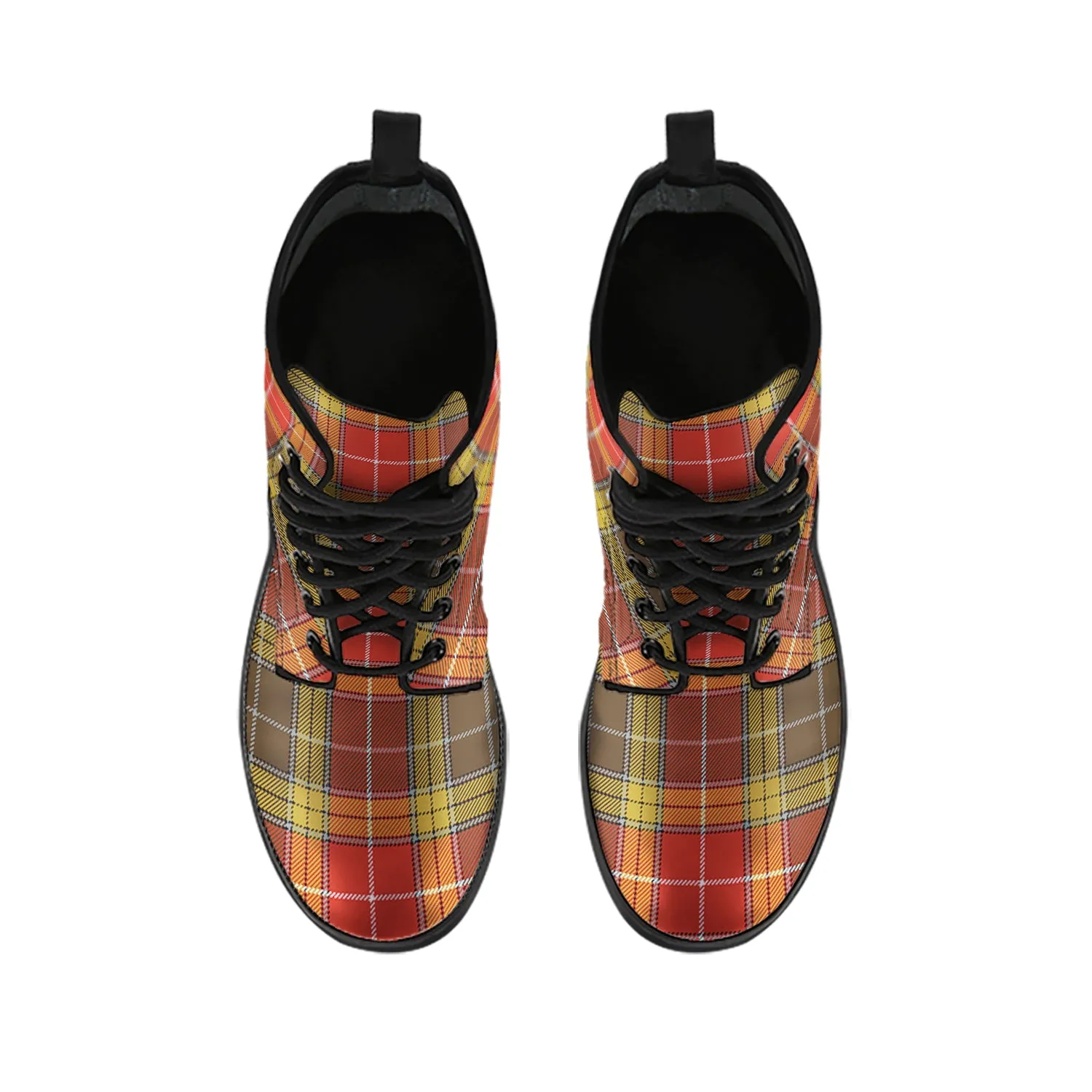 Buchanan Old Set Weathered Tartan Leather Boots