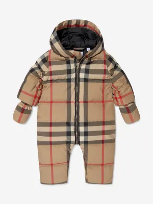 Burberry Baby Check Print River Puffer Snowsuit