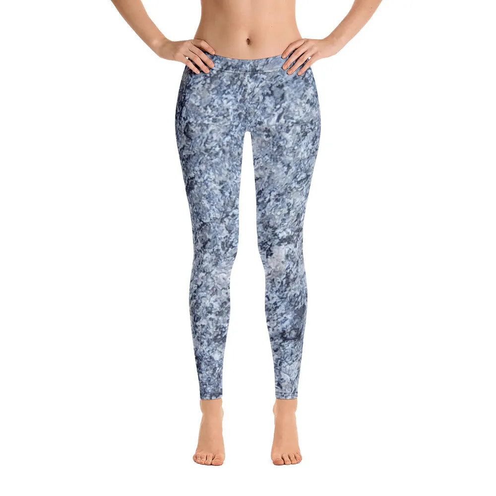 CeeCee NYC Leggings, Blue Gray White Leggings, Activewear Leggings, Multi Color Leggings, Yoga Leggings, Leggings for Women