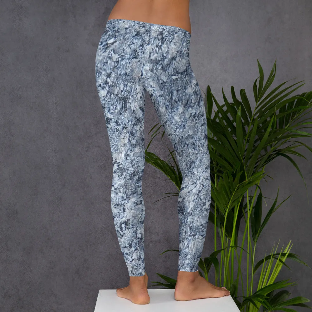 CeeCee NYC Leggings, Blue Gray White Leggings, Activewear Leggings, Multi Color Leggings, Yoga Leggings, Leggings for Women