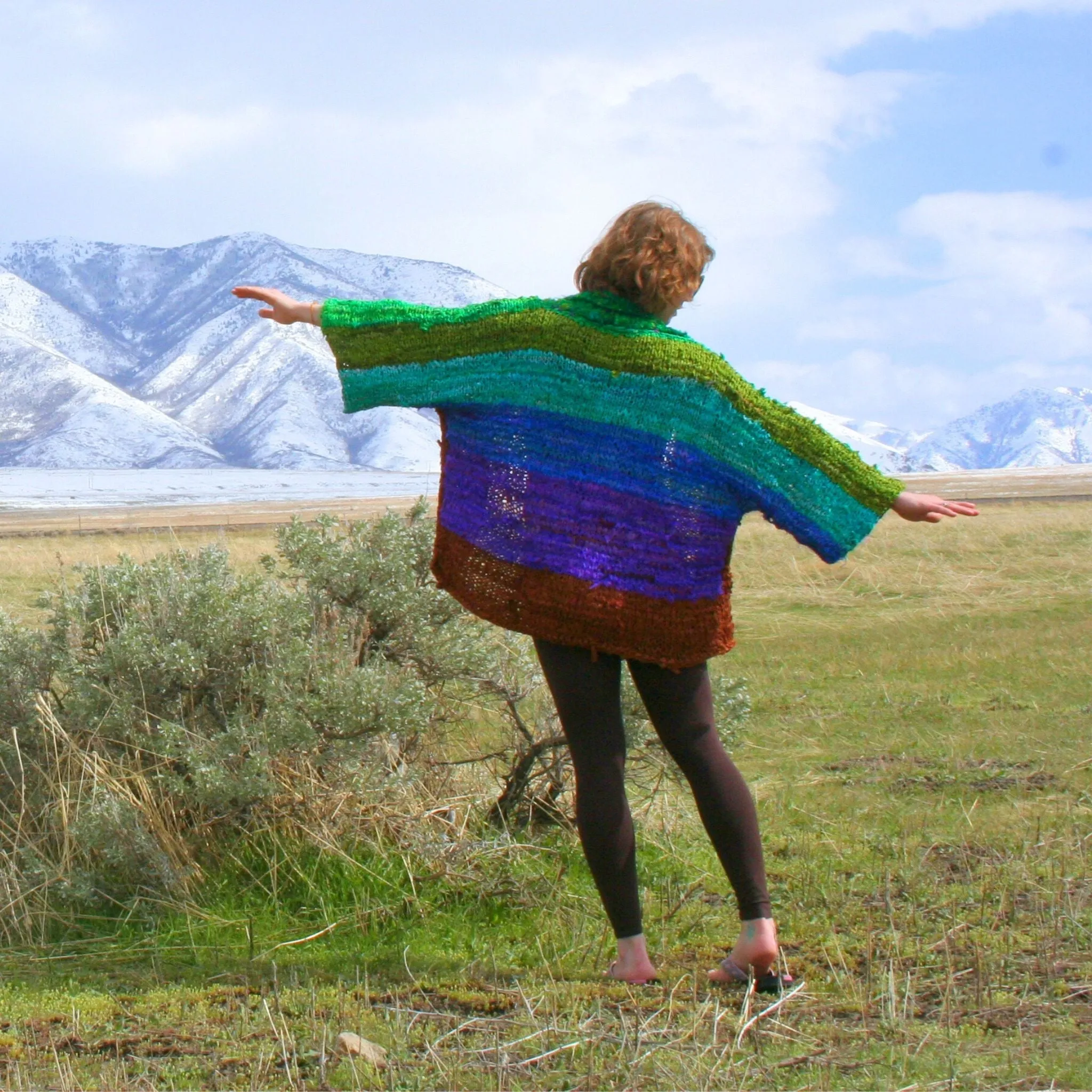 Chi Rainbow Ribbon Jacket - Crochet Pattern