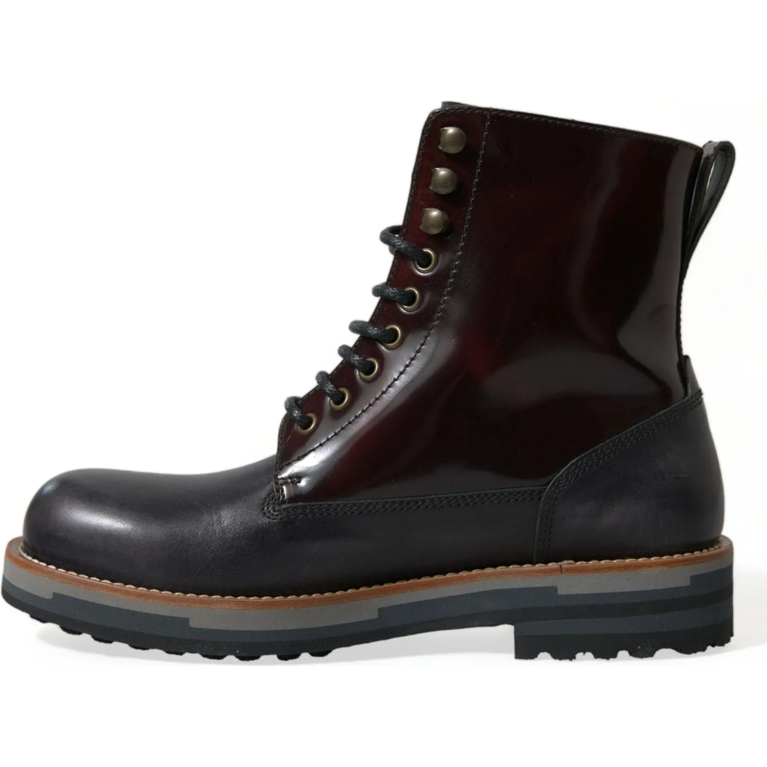 Dolce & Gabbana Elegant Bi-Color Leather Boots