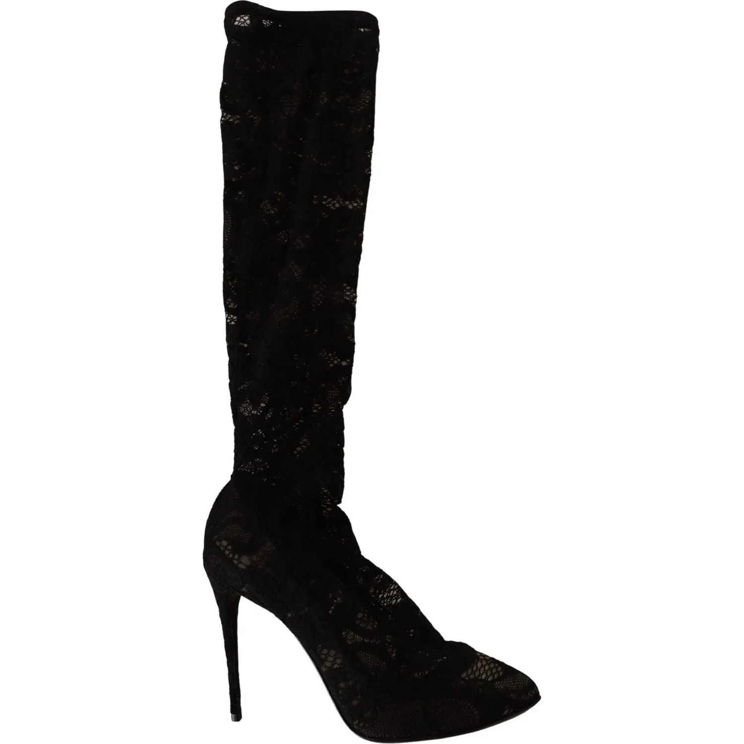 Dolce & Gabbana Elegant Stretch Sock Boots in Sleek Black