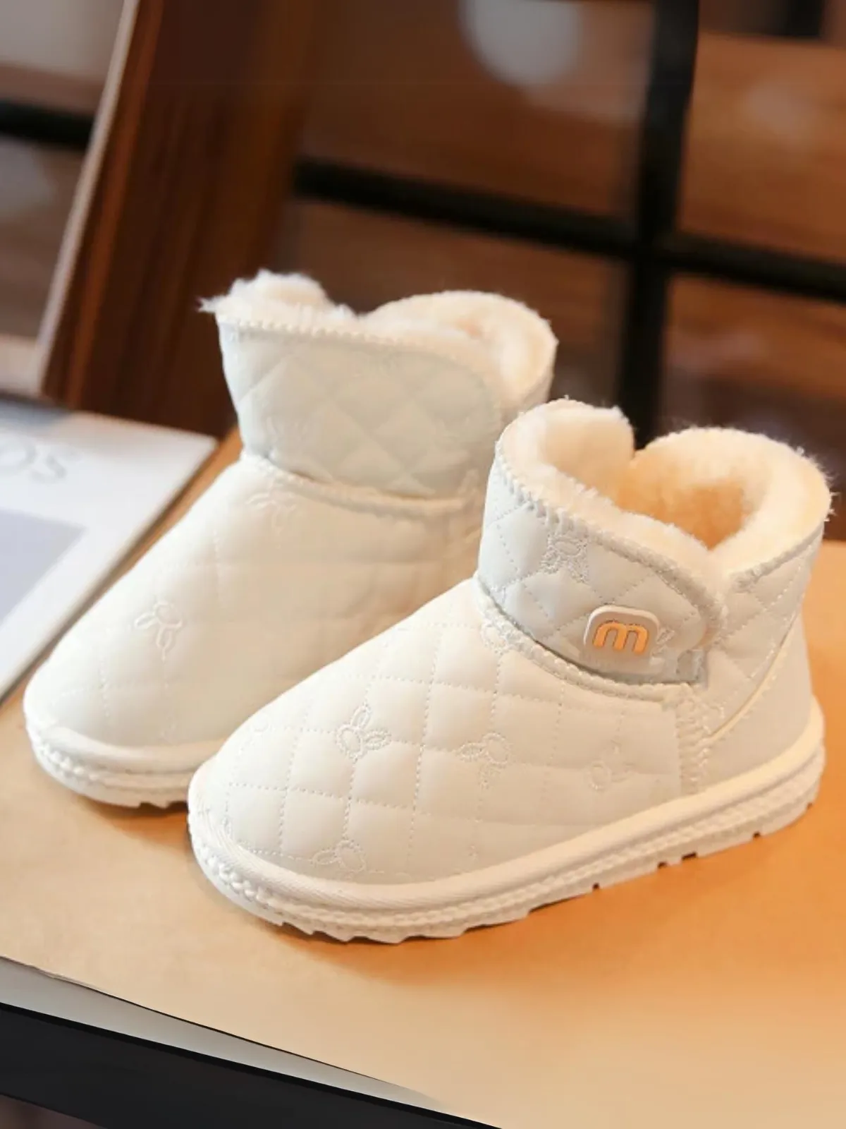 Girls Warm Plush Ankle Snow Boots By Liv and Mia