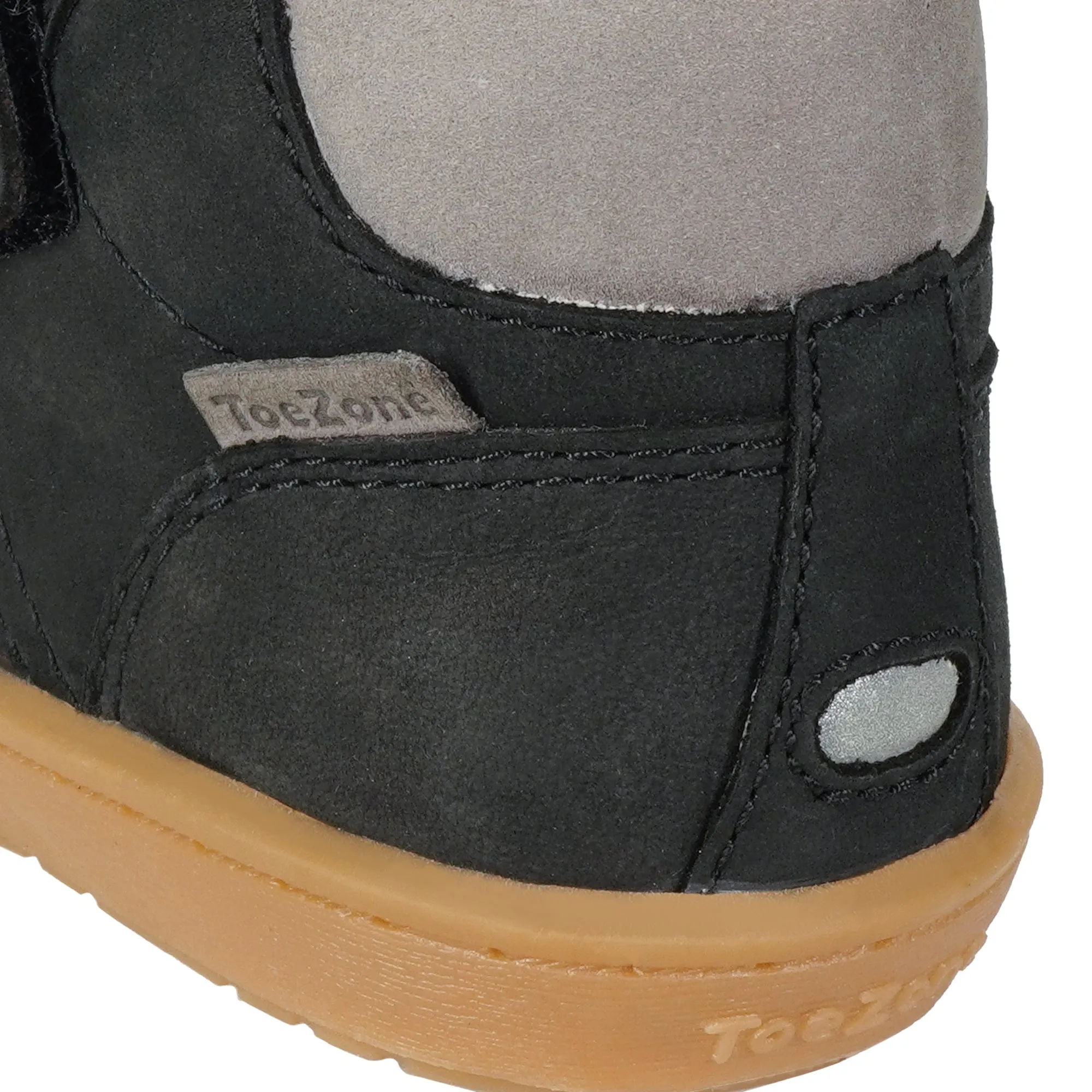 GRAYSON -  Boys' Black Nubuck Rip Tape Boots (Available in Half Sizes)