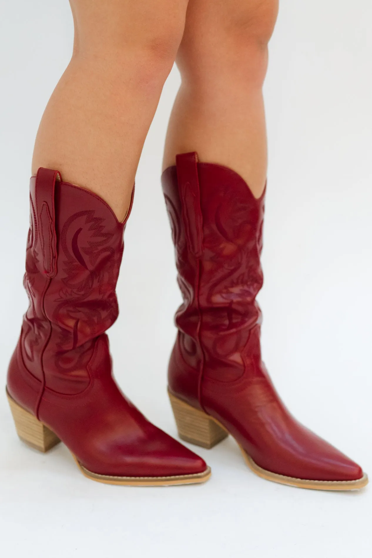 Hadie Boots - Burgundy