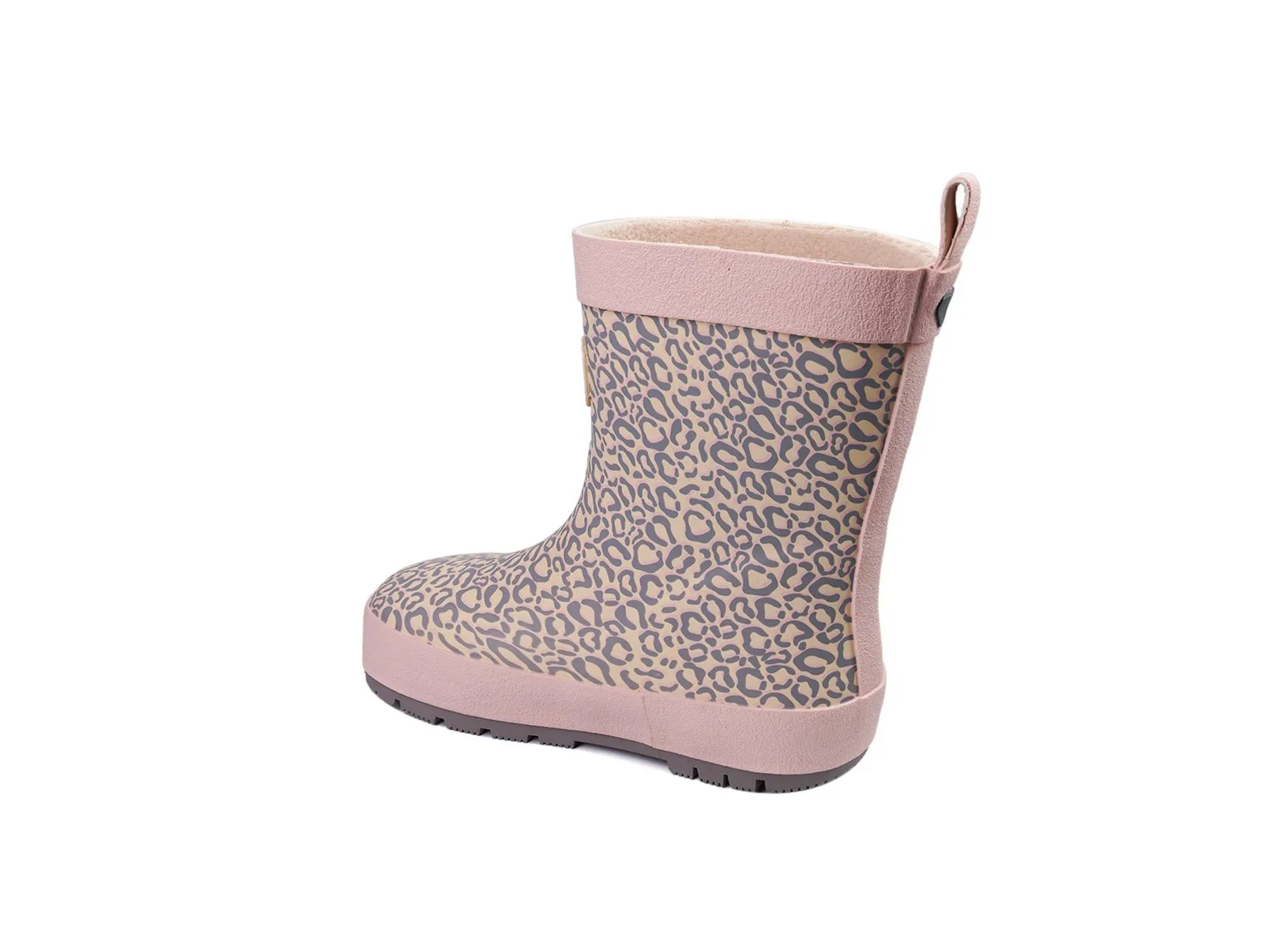 HATTIE - Girls' Pink Animal Print Rain Boots