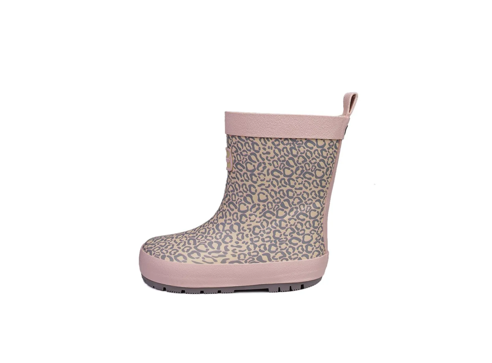 HATTIE - Girls' Pink Animal Print Rain Boots