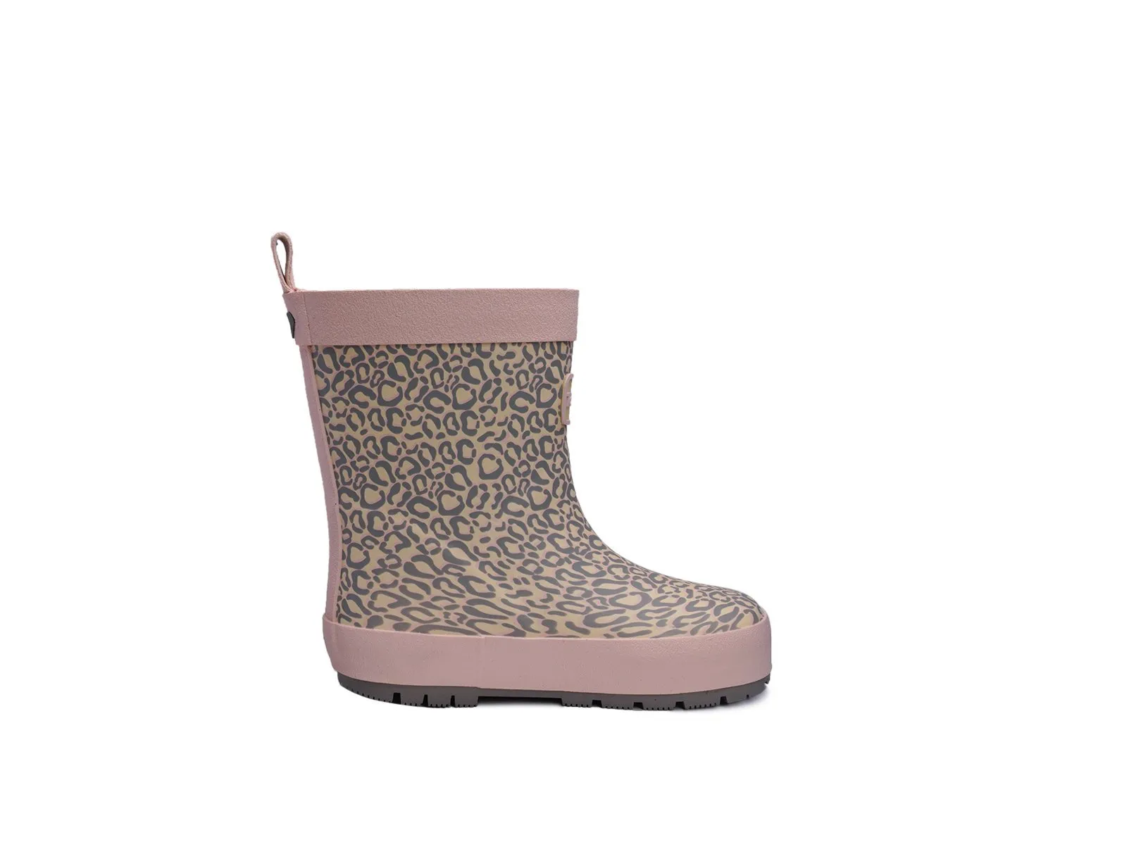 HATTIE - Girls' Pink Animal Print Rain Boots