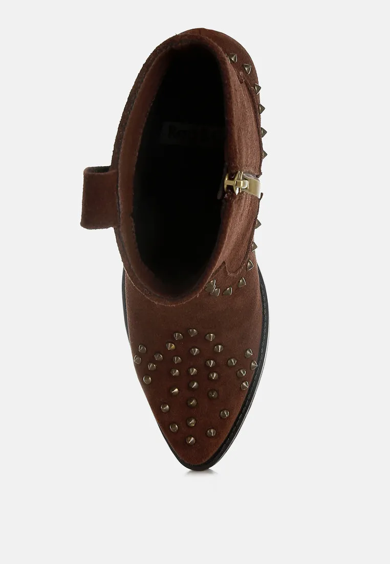 Hira Studs Embellished Cowboy Boots