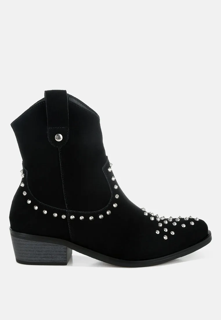 Hira Studs Embellished Cowboy Boots