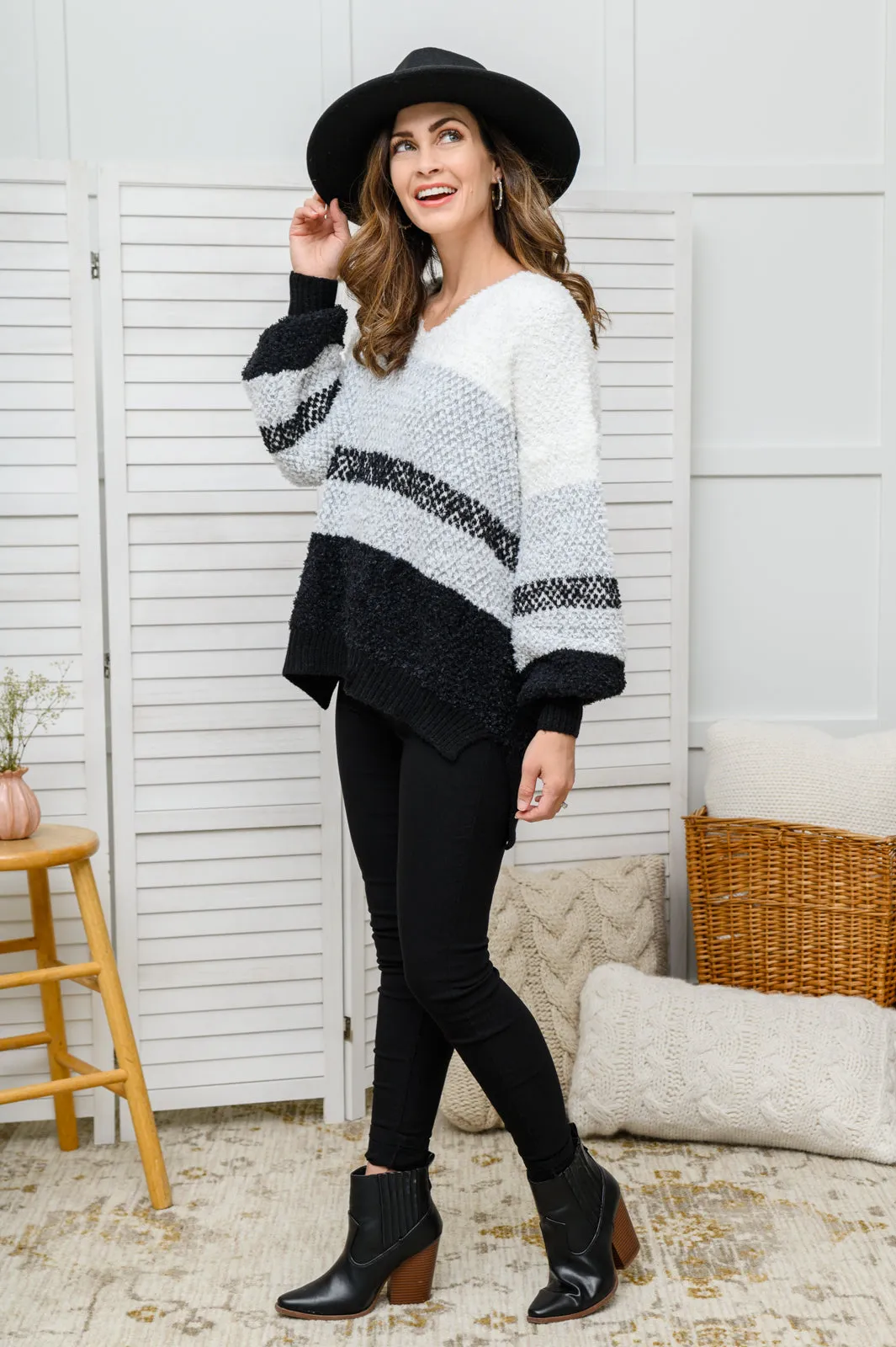 Hold Onto Love Color Block Sweater