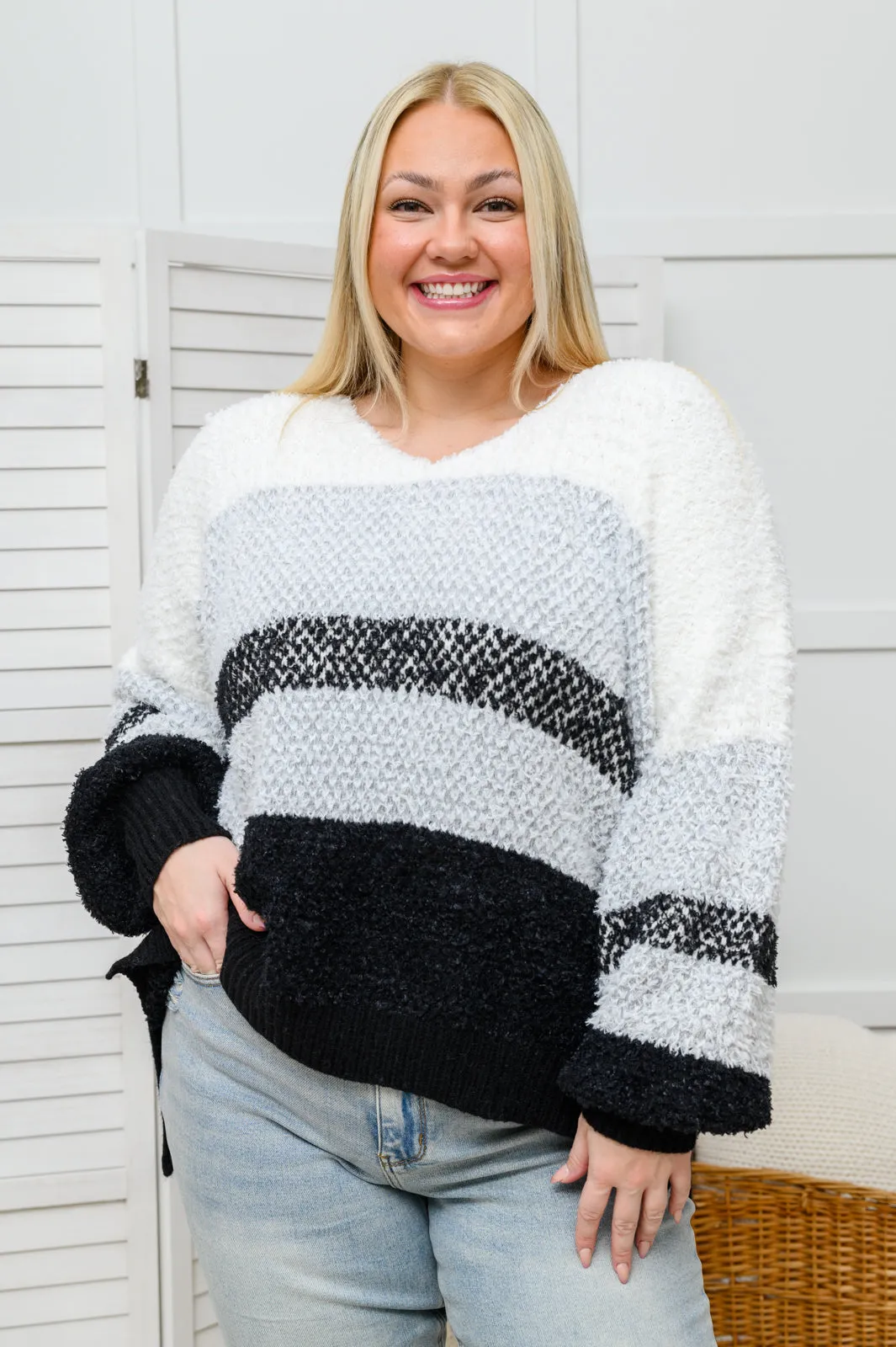 Hold Onto Love Color Block Sweater