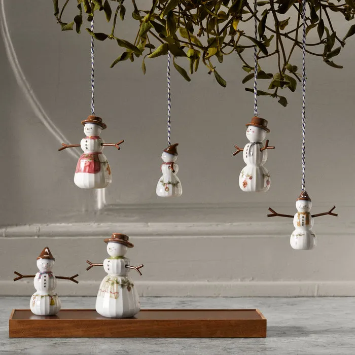 Kähler Hammershøi Christmas Hanging Snowgirl, H: 2.6"