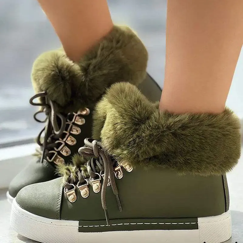 🔥Last Day 60% OFF - Plush Lined Concealed Wedge Snow Boots