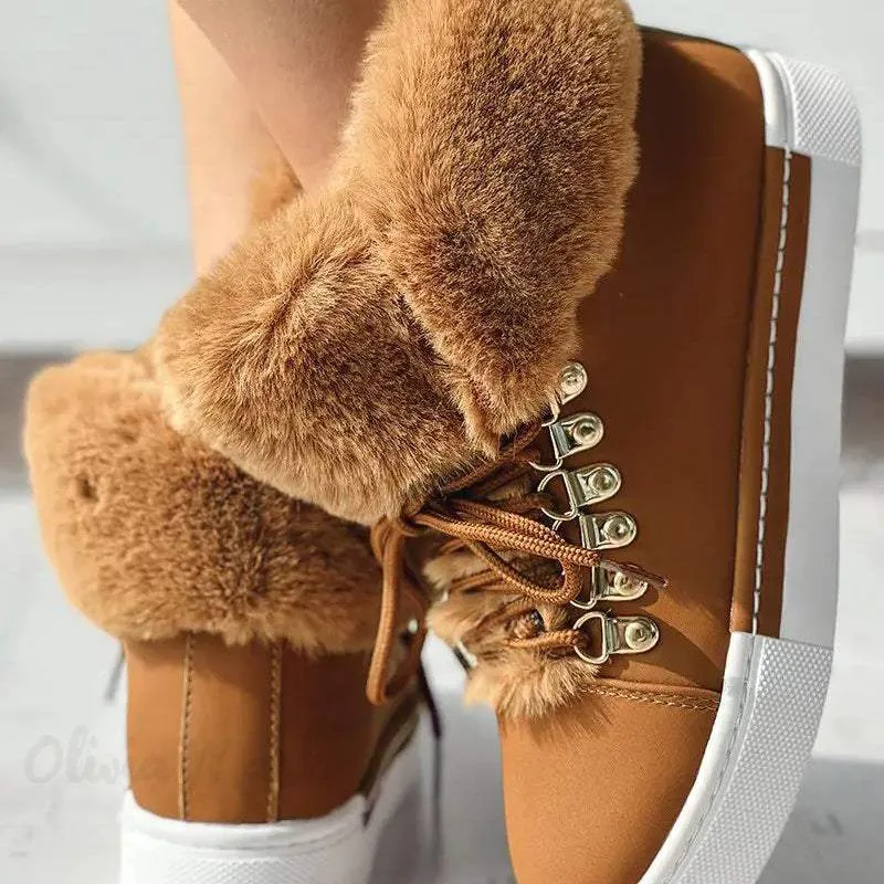 🔥Last Day 60% OFF - Plush Lined Concealed Wedge Snow Boots