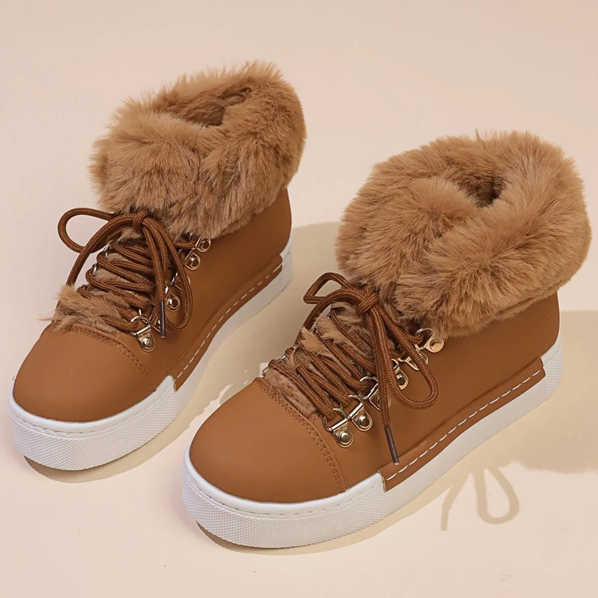 🔥Last Day 60% OFF - Plush Lined Concealed Wedge Snow Boots