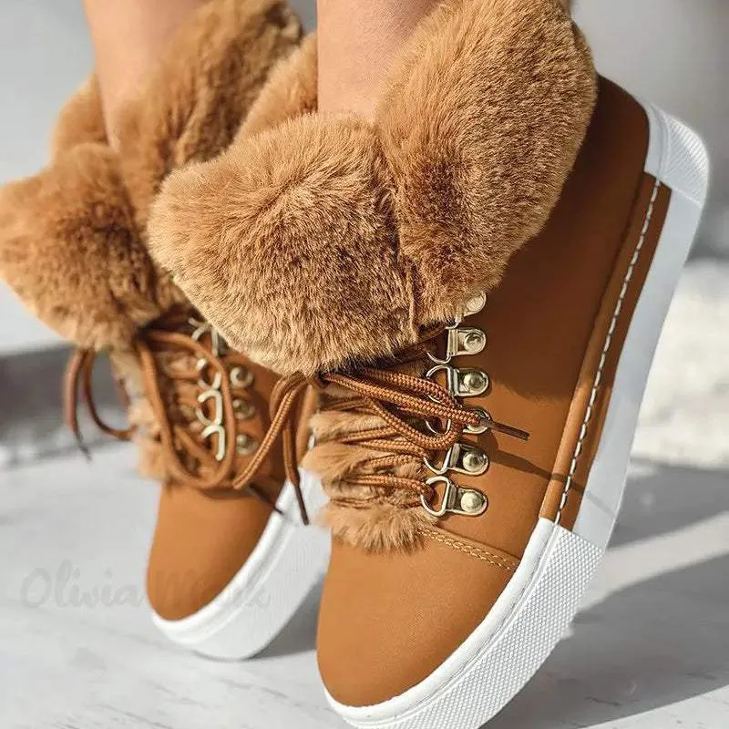 🔥Last Day 60% OFF - Plush Lined Concealed Wedge Snow Boots