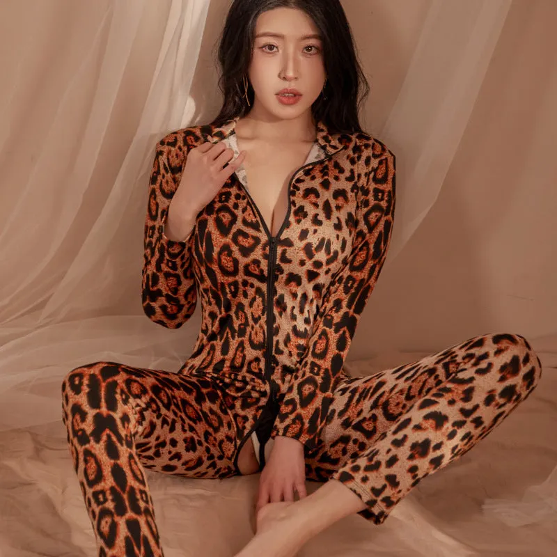 Leopard Bodysuit Long Sleeve Leopard Bodysuit