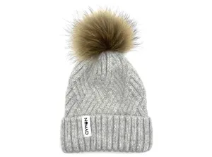 Light Grey Bobble Beanie