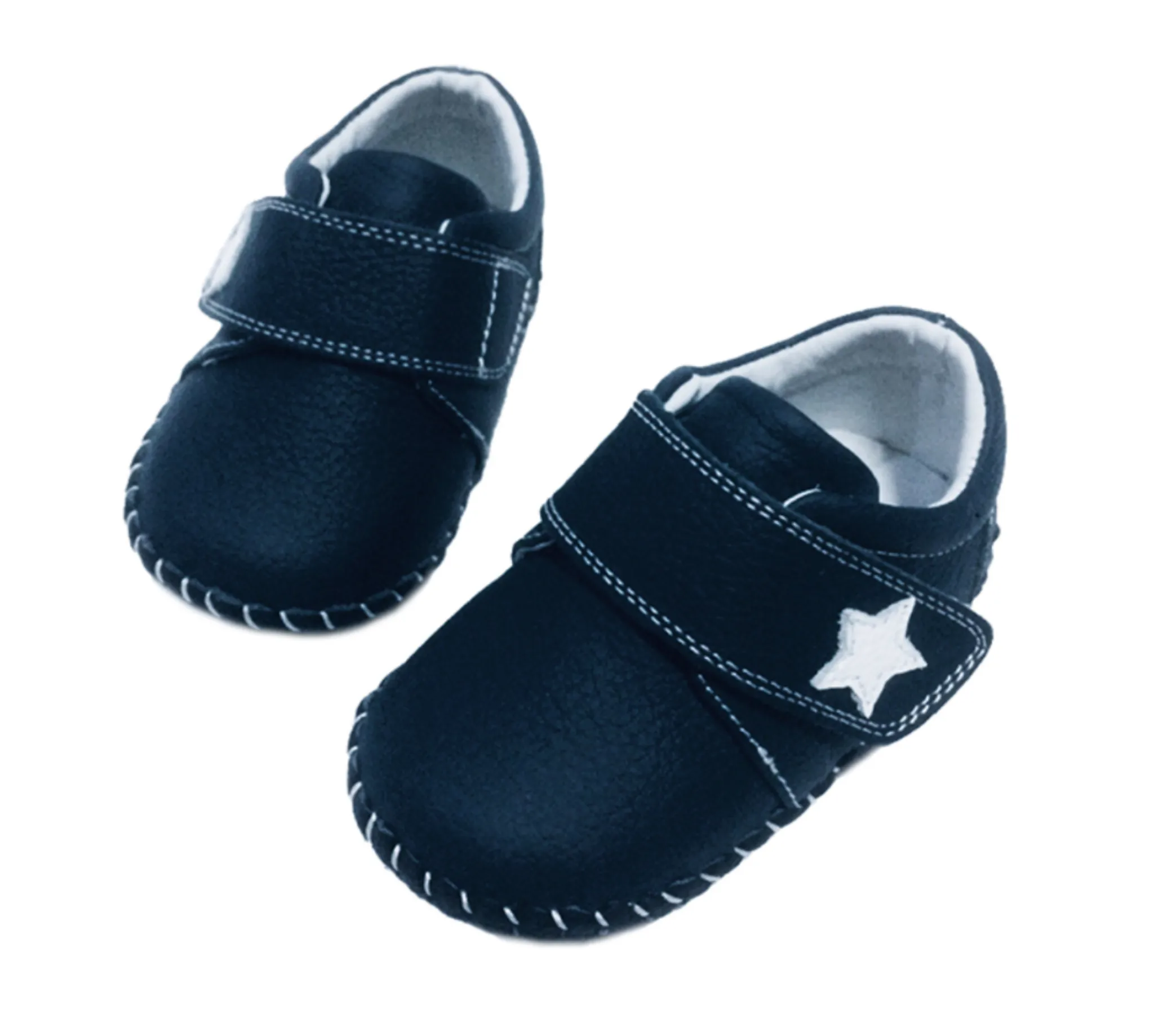 Little Chic Sky Navy Blue Baby Shoes