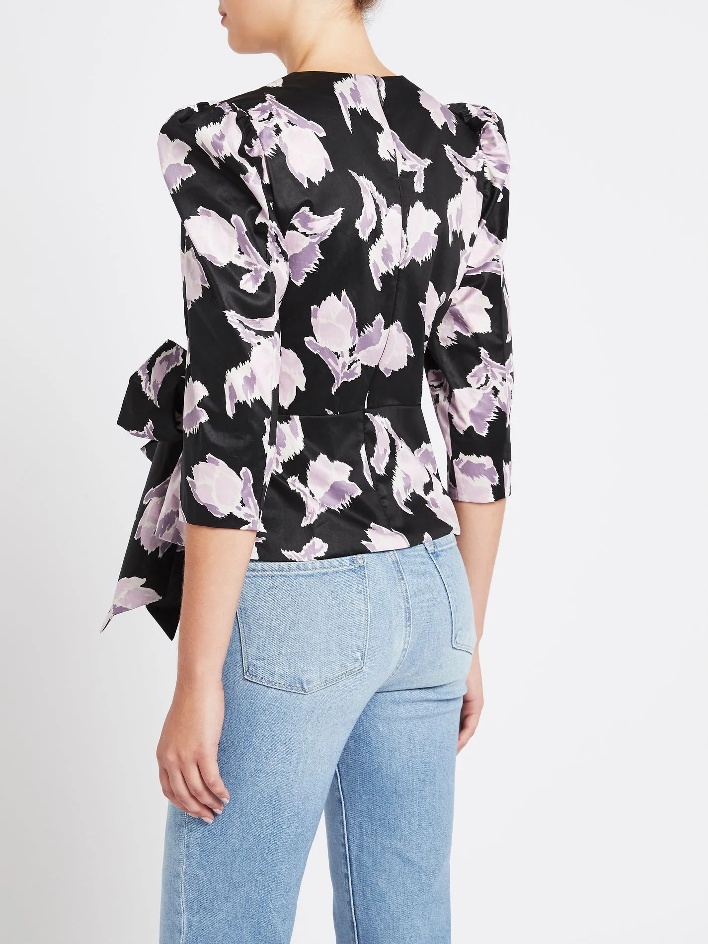 Long Sleeve Ikat Bow Top