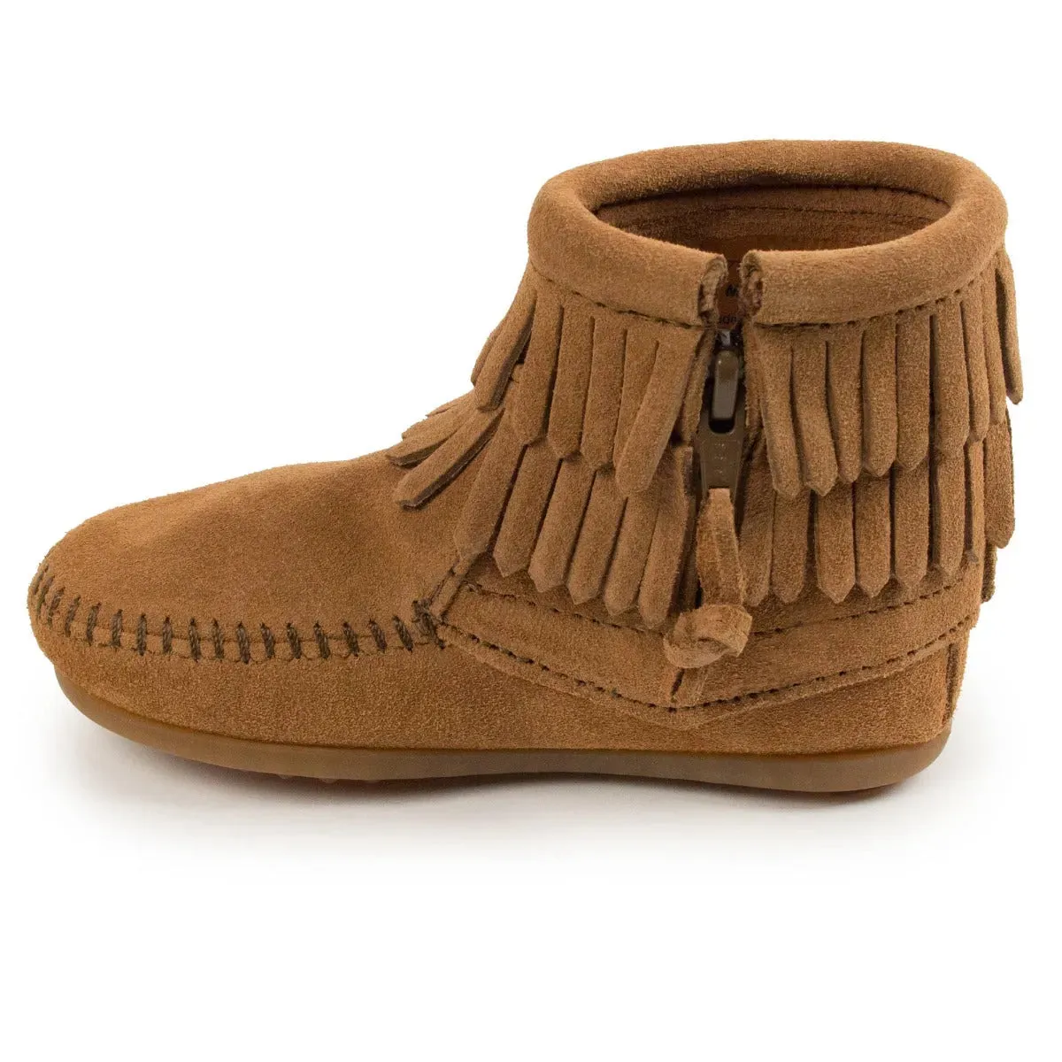 Minnetonka Double Fringe Side Zip - Children's Boot