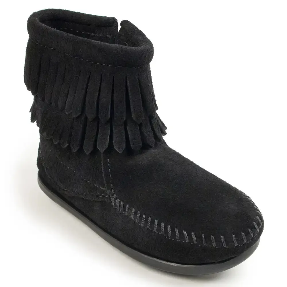 Minnetonka Double Fringe Side Zip - Children's Boot