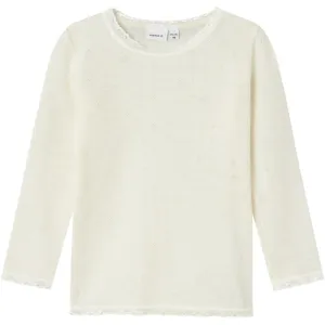 Name It Snow White Wang Wool Needle Blouse Solid Noos