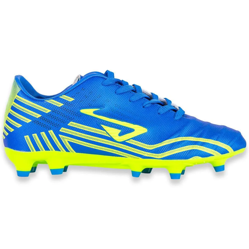 NOMIS Prodigy FG Football Boots - Royal/Fluro Lime - Youth - Kids