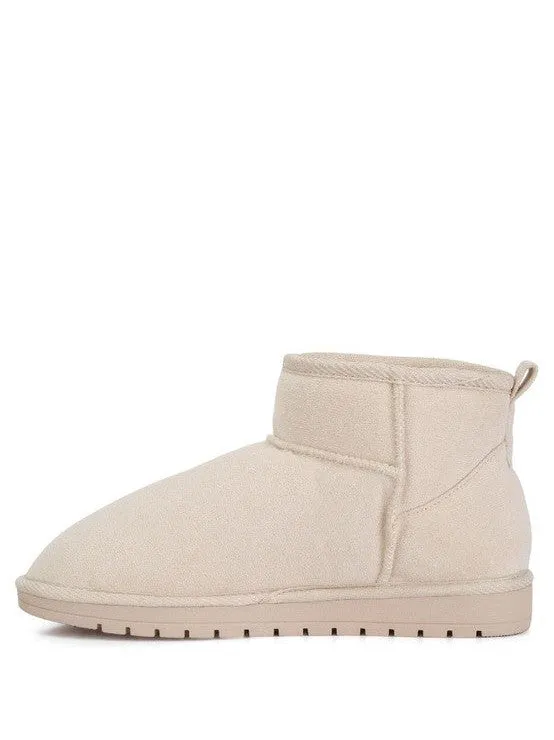 On Trend High Ankle Flat Winter Booties