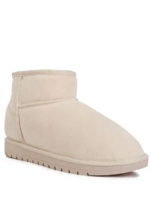 On Trend High Ankle Flat Winter Booties