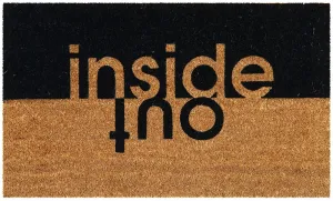 OnlyMat Inside Out Design Natural Coir Doormat - 45cm x 75cm