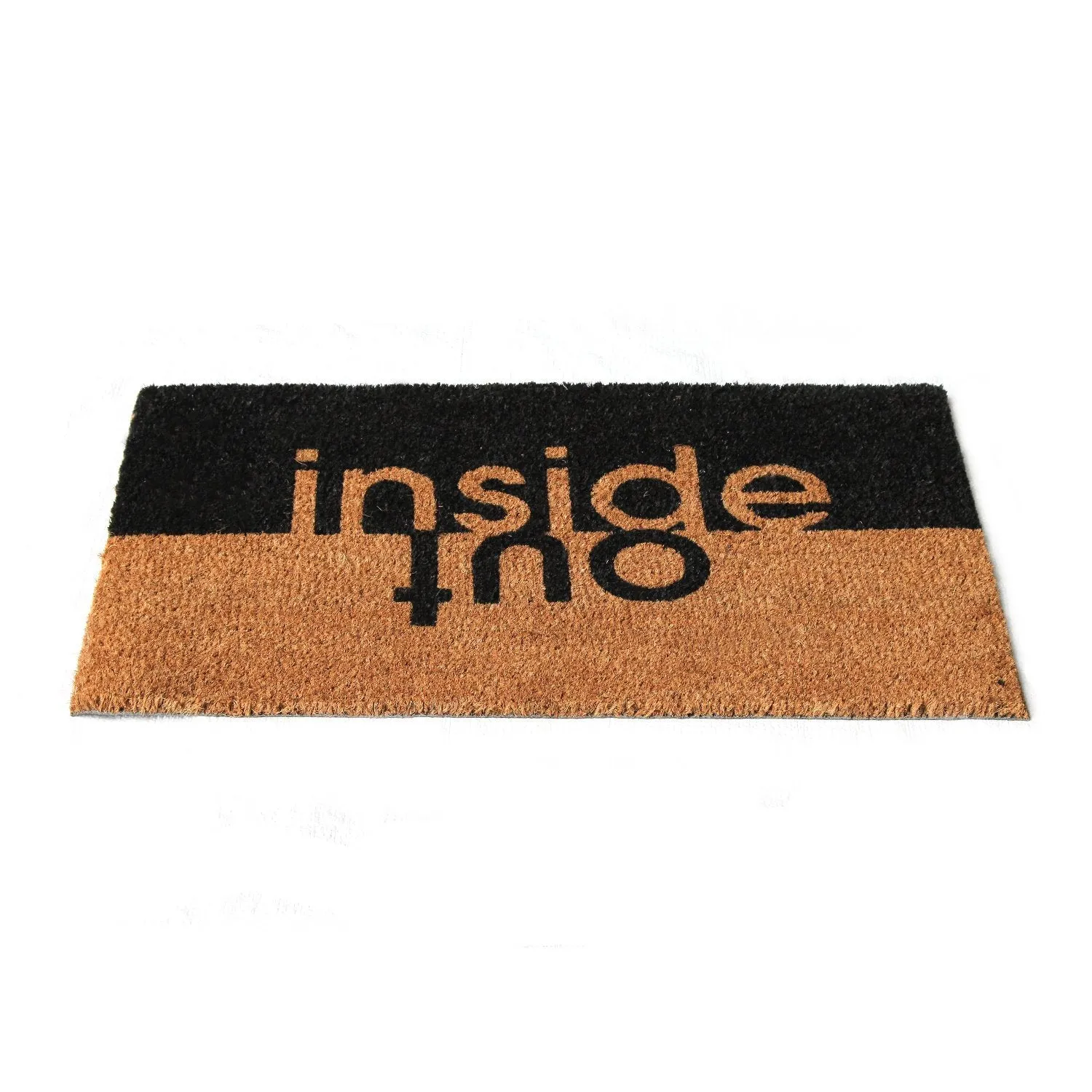 OnlyMat Inside Out Design Natural Coir Doormat - 45cm x 75cm