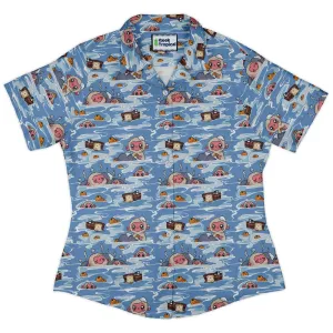 Onsen Snow Monkeys Curvy Button Up Shirt