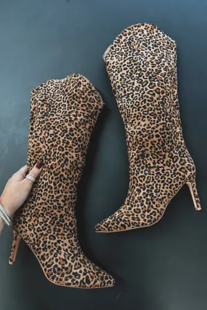 Out On The Town Leopard Stiletto Boot