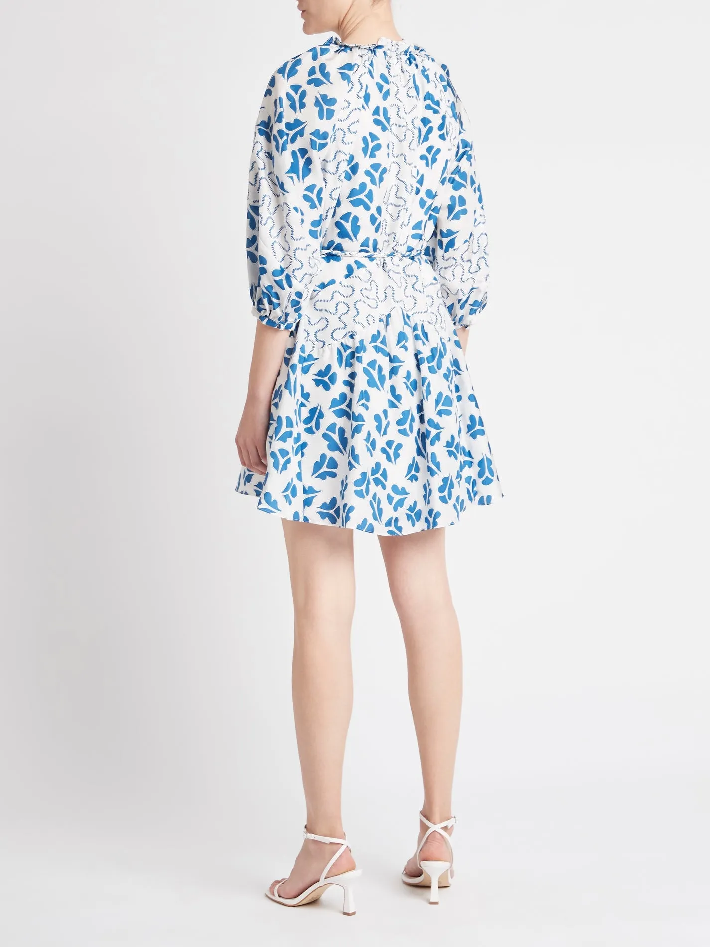 Perla Petal Print Mix Short Dress