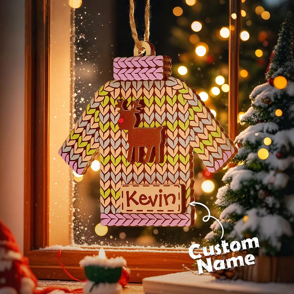 Personalized Name Winter Beanie Hat Christmas Ornament Custom Christmas Winter Mitten Stocking Sweater Ornament