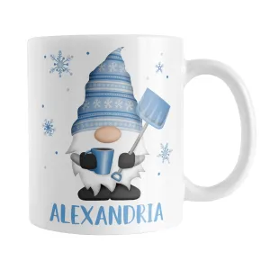 Personalized Winter Snowflake Gnome Mug