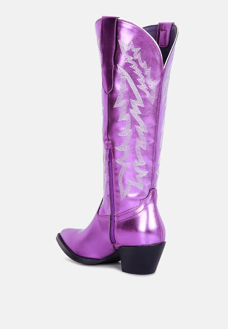 Priscilla Western Cowboy Calf Boots