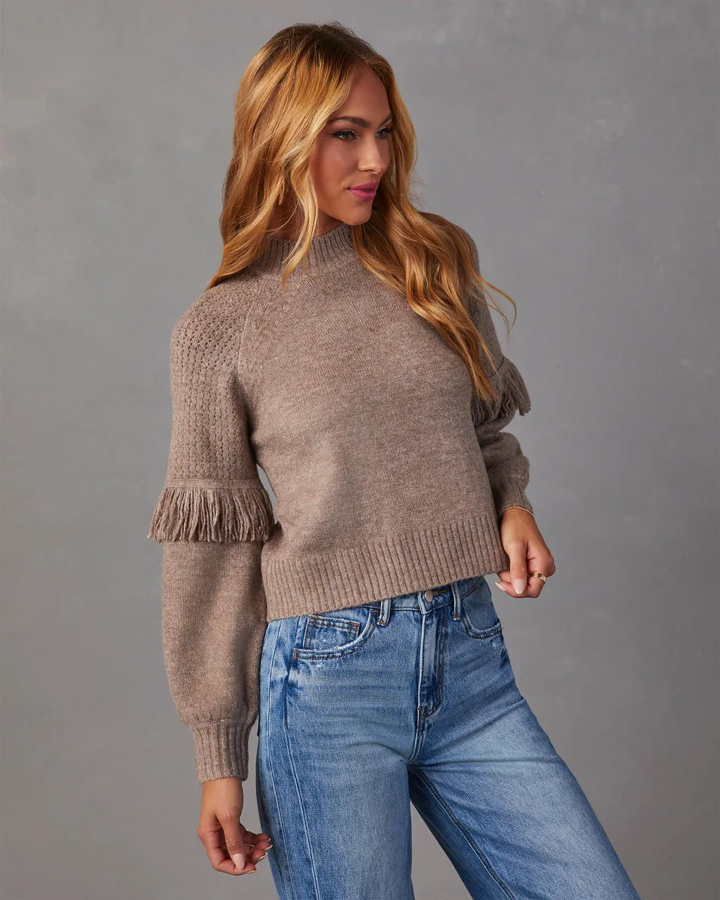 Reseda Fringe Trim Sweater