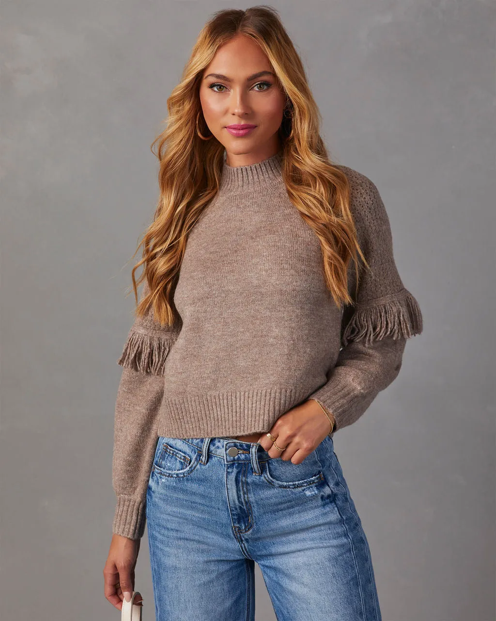 Reseda Fringe Trim Sweater