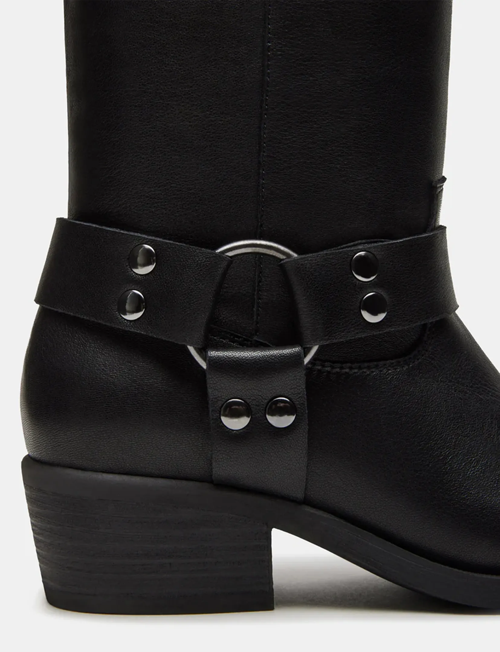 Ruskin Square Boot, Black Leather