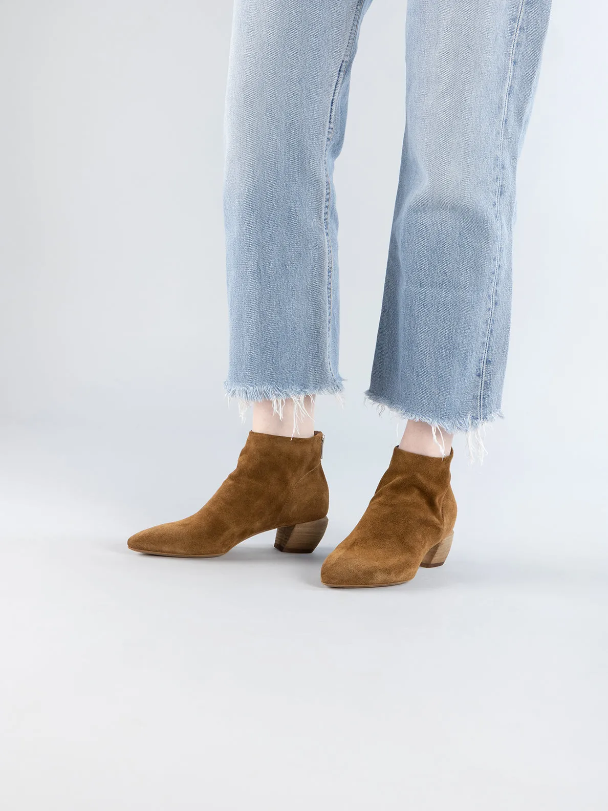 SALLY 001 - Brown Suede Booties